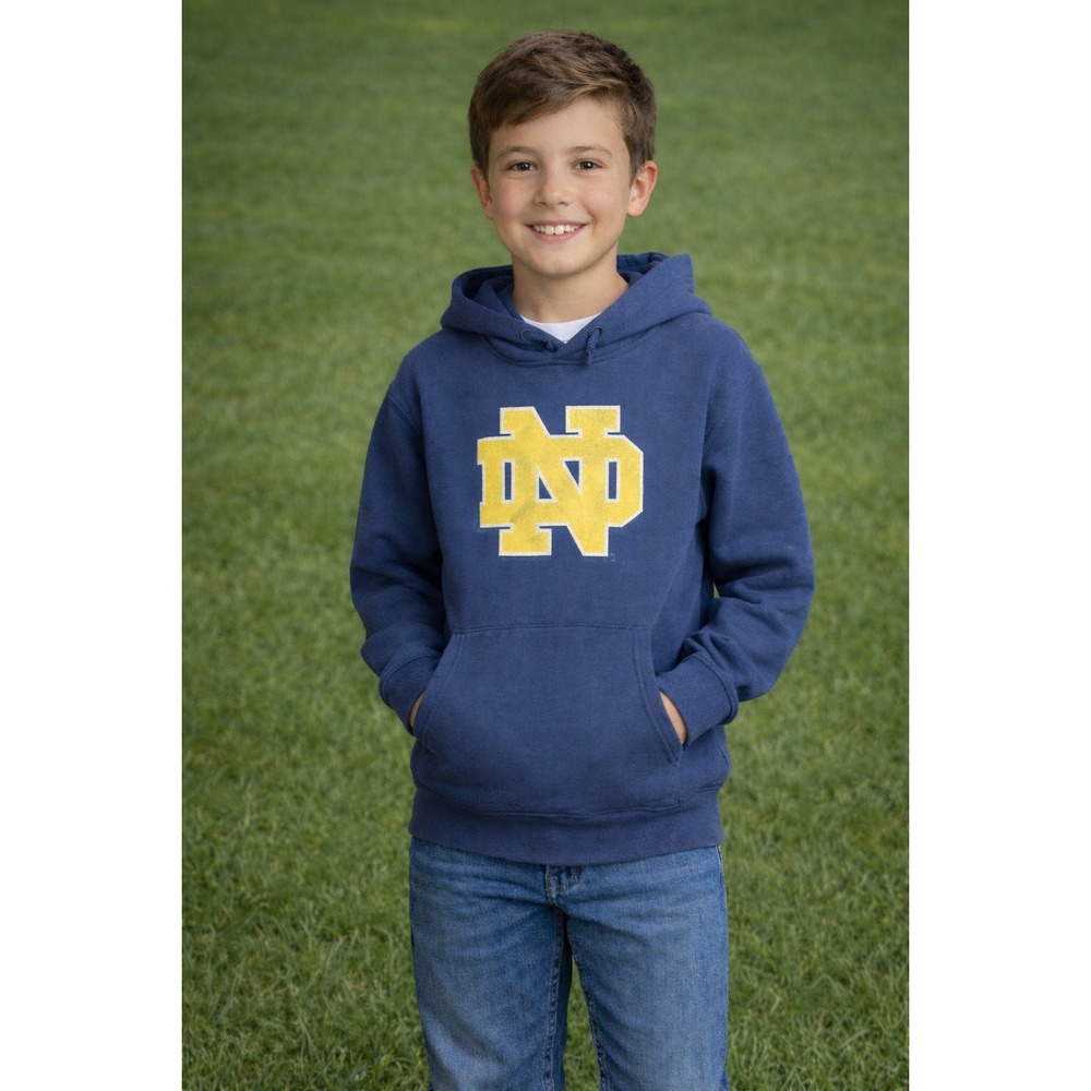 Notre Dame Fighting Irish Hoodie Small Navy Football‎ NCAA Everyday Champion